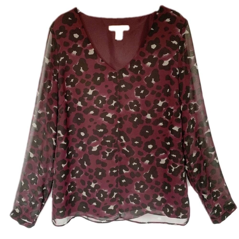 Banana Republic Animal Print Blouse.